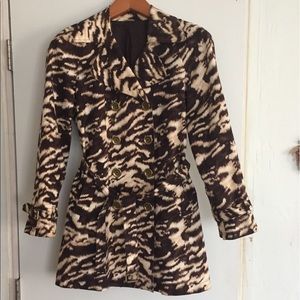Michael Kors Animal Print Trench Coat
